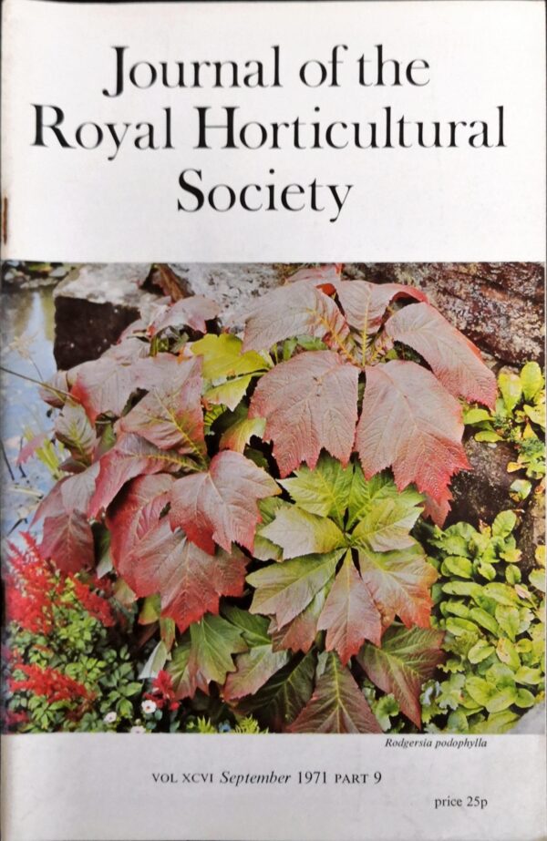 Journal of the Royal Horticultural Society - Volume XCVI, Part 9, September 1971