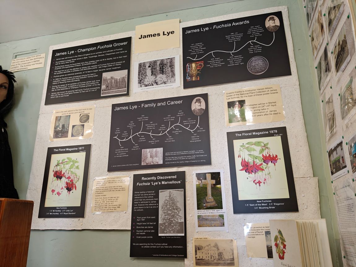 Image of the special James Lye Display for the 2026 in Market Lavington Museum